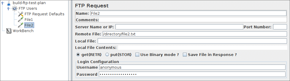 
Figura 7.6.  Solicitud FTP para archivo2