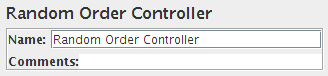 Captura de pantalla del panel de control del controlador de orden aleatorio