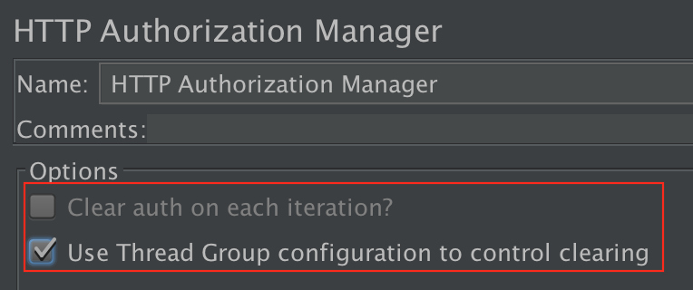 
Figura 4.12.  Use Thread Group para controlar el Administrador de autorización